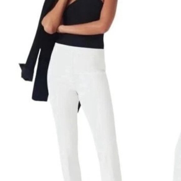 SPANX On-The-Go Slim Stretch Cropped Pants Jeans White Medium - Picture 3 of 4